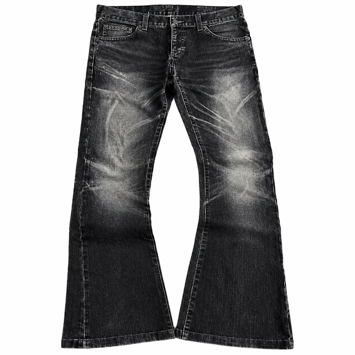 Szare Jeansy Flared "Shadow Denim"