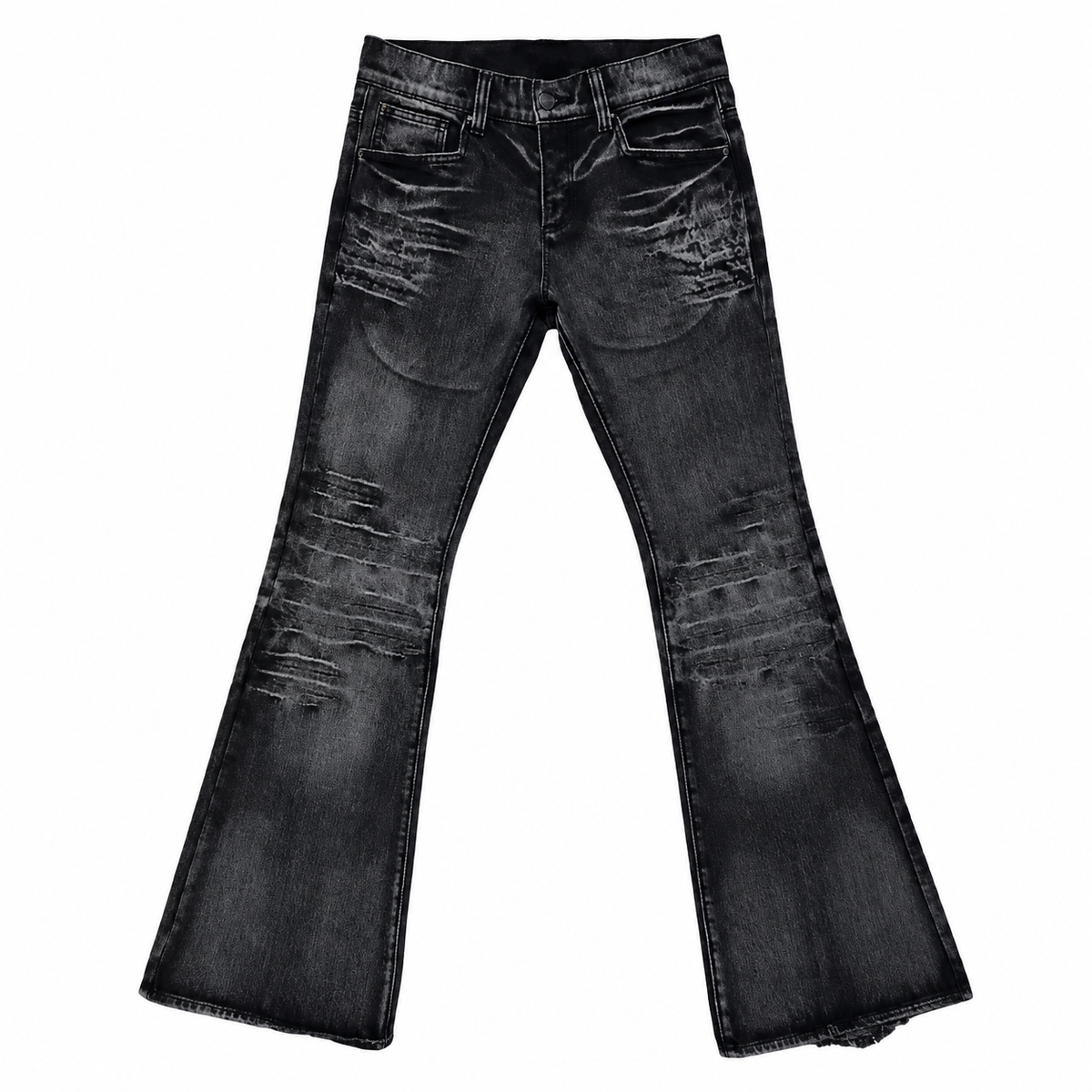 Szare Jeansy Flared "Shadow Denim"